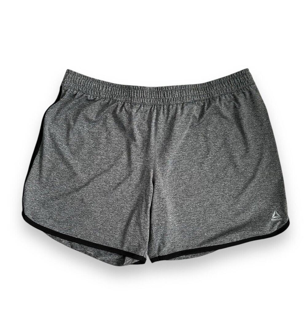 Reebok Men's Gray w/ Black Trim Slinky Athletic Shorts Elastic Waist Size XL